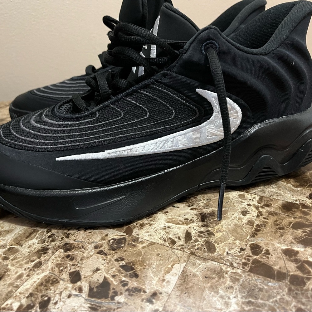 Nike Kids Black Sneakers with White Swoosh
